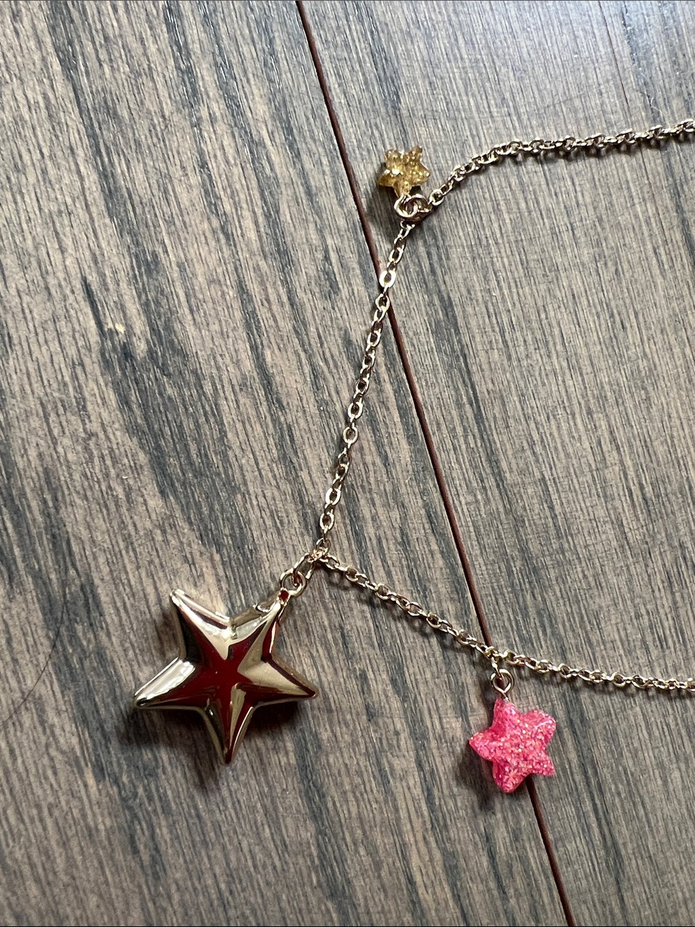 Crewcuts-KIDS-Gold Star Necklace with Pink and Yellow Accent - Picture 2 of 5